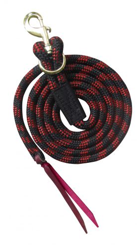 Showman  8' nylon pro braid lead rope with removable brass snap #5
